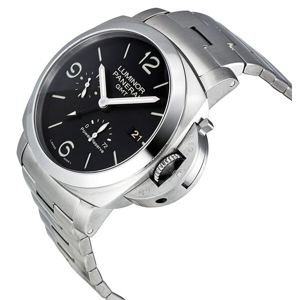Panerai Luminor 1950 3 Days Black Dial GMT Automatic Stainless Steel Men's Watch #PAM00347 - Watches of America #2