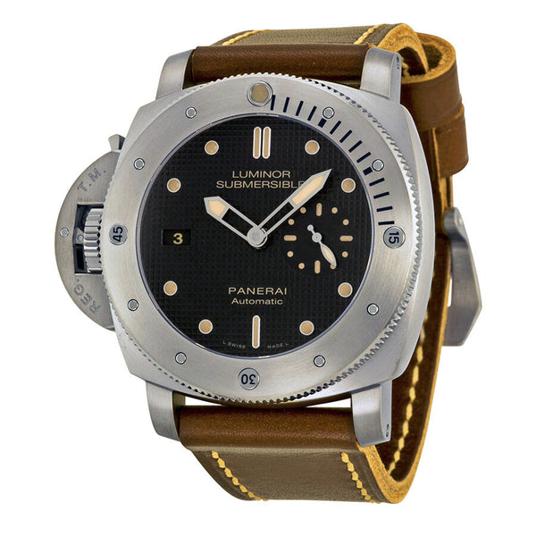 Panerai Luminor 1950 Black Dial Titanium Automatic Men's Watch #PAM00569 - Watches of America