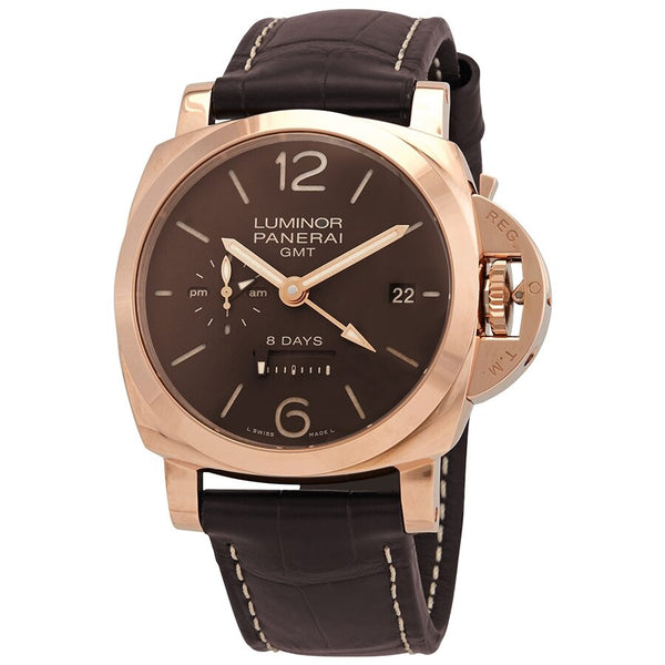 Panerai Luminor 1950 Brown Dial 18k Rose Gold Men's Watch #PAM00576 - Watches of America