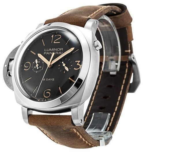 Panerai Luminor 1950 Chrono Left-handed 8 Day Brown Dial Men's Watch #PAM00579 - Watches of America