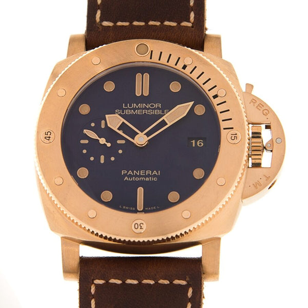 Panerai Luminor 3-Day 1950 Automatic Blue Dial Men's Watch #PAM00671 - Watches of America