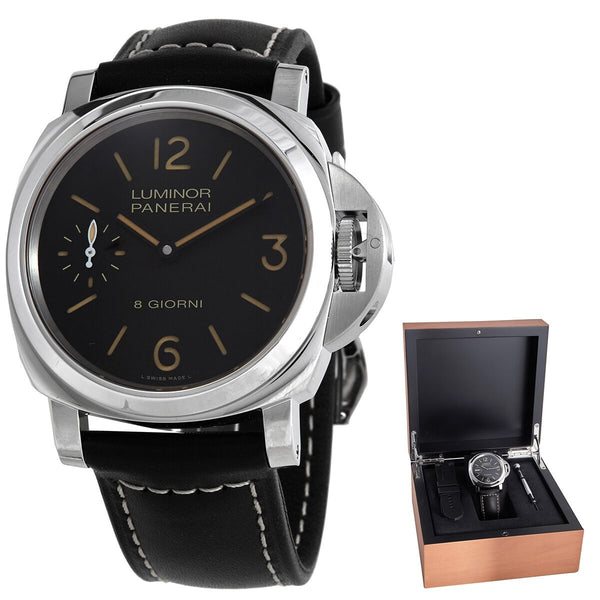 Panerai Luminor Base Automatic Black Dial Men's Watch #PAM00915 - Watches of America