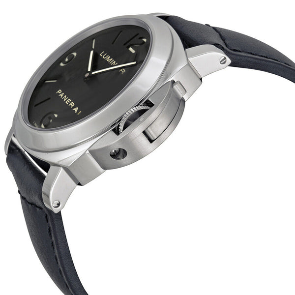 Panerai Luminor Base Black Dial and Leather Strap Men's Watch 00112 #PAM00112 - Watches of America #2