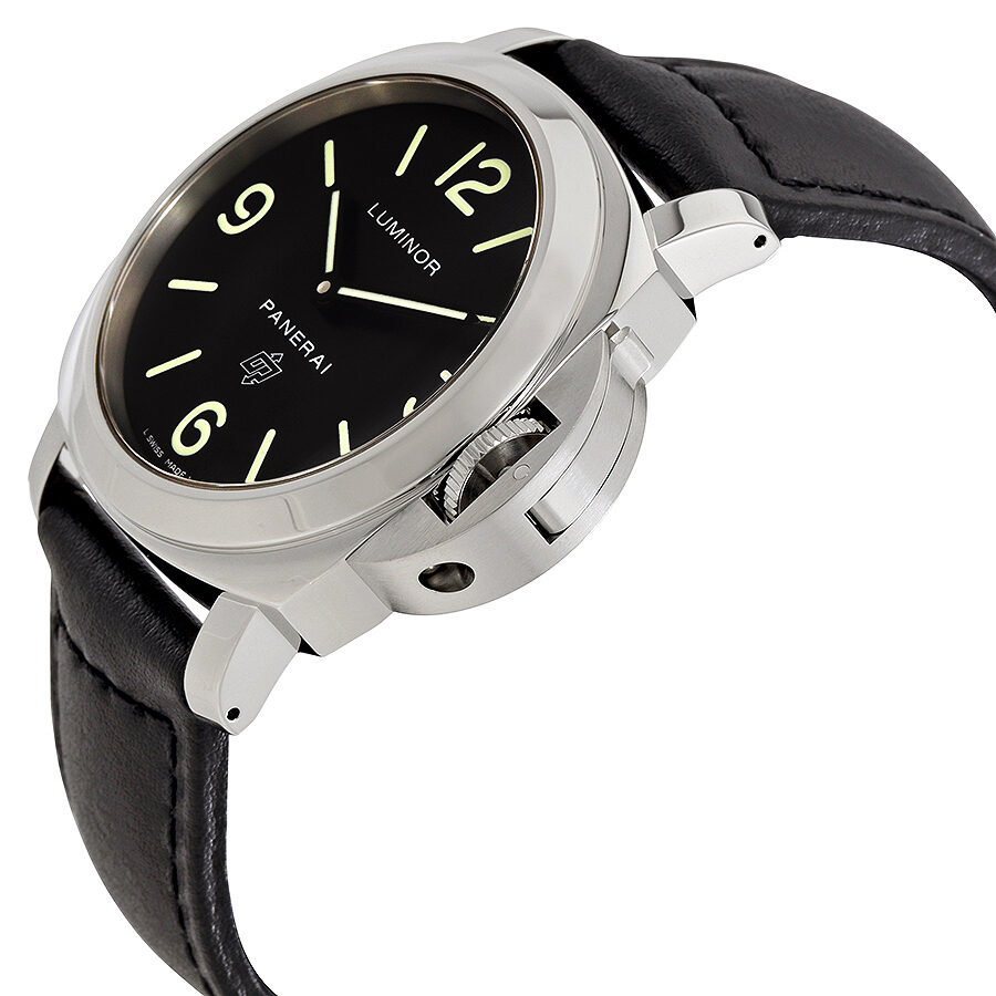 Panerai Luminor Base Logo Acciaio Black Dial Men s Watch PAM01000