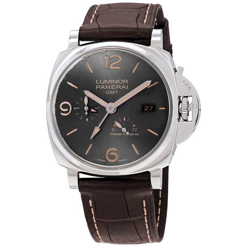 Panerai Luminor Due GMT Automatic Anthracite Dial Men's Watch #PAM00944 - Watches of America