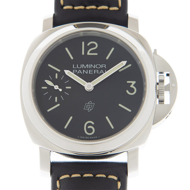 Panerai Luminor Logo Hand Wind Black Dial Men's Watch #PAM01084 - Watches of America