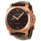 Panerai Luminor Marina 1950 3 Days Automatic Brown Dial 18 kt Rose Gold Men's Watch #PAM00393 - Watches of America