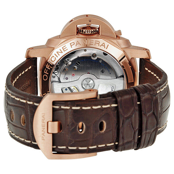Panerai Luminor Marina 1950 3 Days Automatic Brown Dial 18 kt Rose Gold Men's Watch #PAM00393 - Watches of America #3