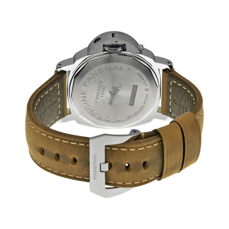 Panerai Luminor Marina Black Dial Tan Leather Men's Watch #PAM00590 - Watches of America #3