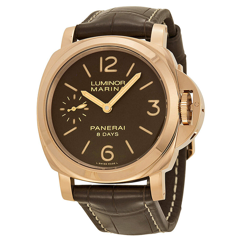 Panerai Luminor Marina Brown Dial 18kt Rose Gold Men's Watch #PAM00511 - Watches of America
