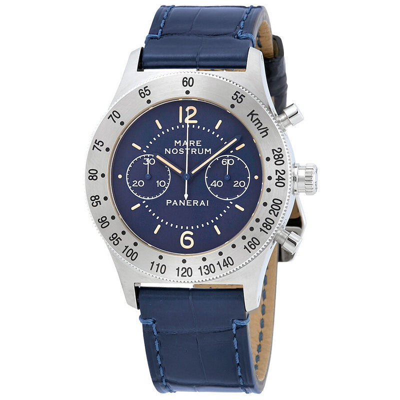 Panerai Mare Nostrum Acciaio Chronograph Blue Dial Men's Watch #PAM00716 - Watches of America