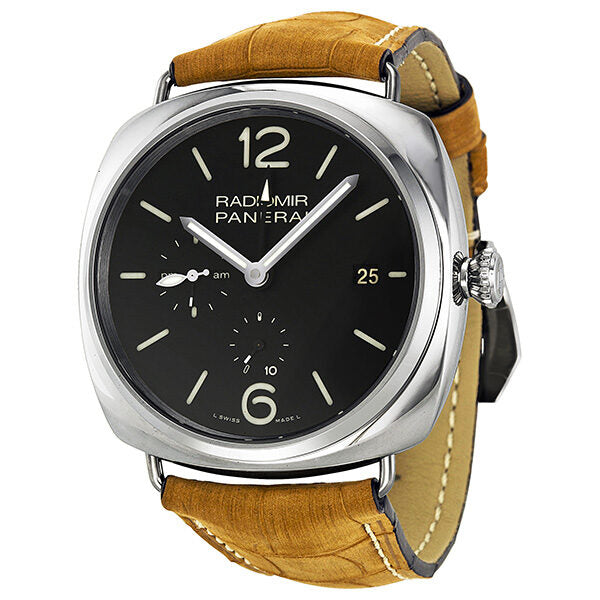 Panerai Radiomir 10 Days GMT Black Dial Brown Leather Men's Watch #PAM00323 - Watches of America