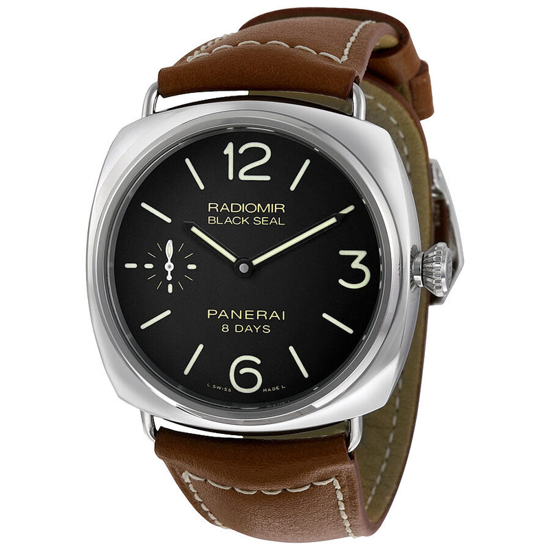 Panerai Radiomir Reloj de hombre de cuero marr n con esfera negra