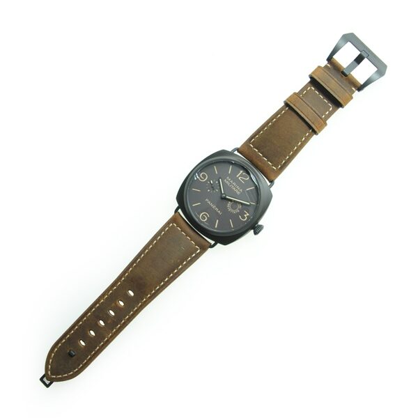 Panerai Radiomir Composite Marina Militaire Brown Dial Leather Men's Watch #PAM00339 - Watches of America #2