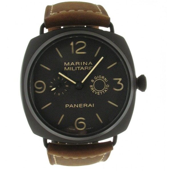 Panerai Radiomir Composite Marina Militaire Brown Dial Leather Men's Watch #PAM00339 - Watches of America