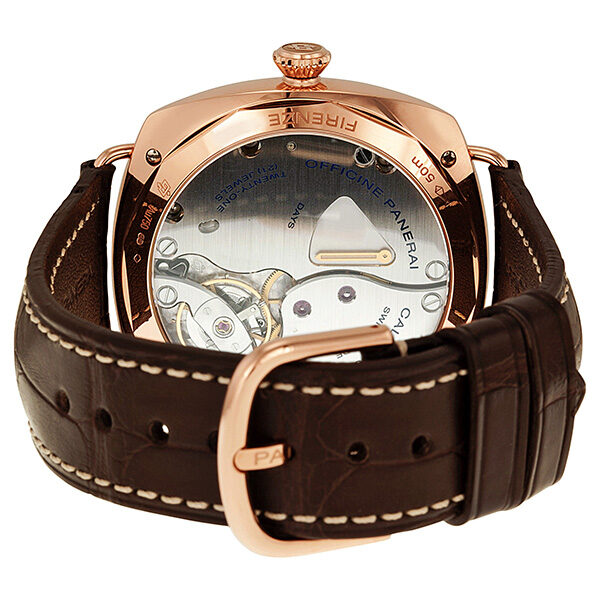 Panerai Radiomir GMT Brown Dial 18kt Rose Gold Brown Alligator