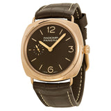 Panerai Radiomir Oro Rosso Manual Wind Brown Dial 18 kt Rose Gold Men's Watch #PAM00439 - Watches of America