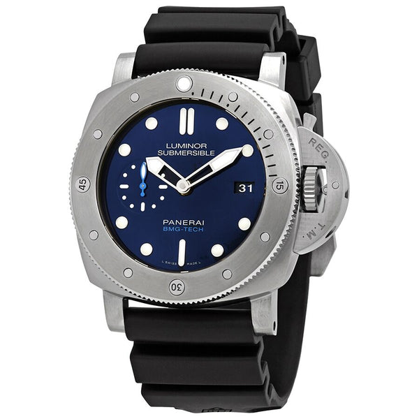 Panerai Submersible BMG-TECH Blue Dial Men's Watch #PAM00692 - Watches of America
