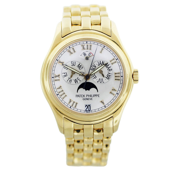 Patek Philippe Annual Calendar Moonphase White Dial Gold Stainless Steel Automatic Unisex Watch #5036-1J - Watches of America