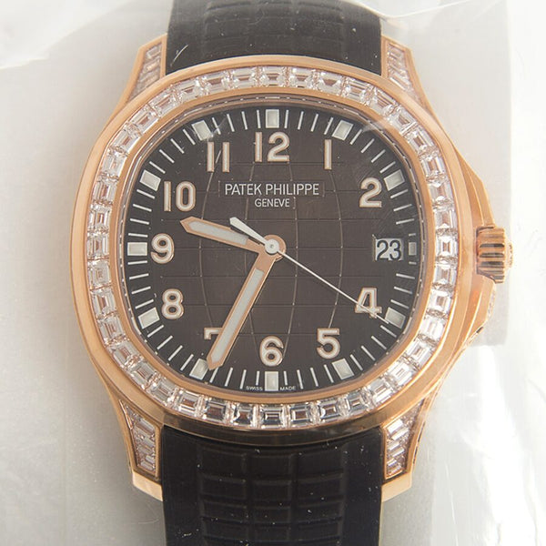 Patek Philippe Aquanaut Automatic Diamond Black Dial Unisex Watch #5167-300R-010 - Watches of America #2