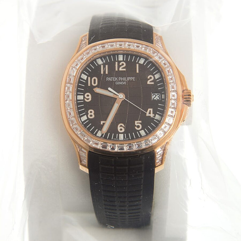 Patek Philippe Aquanaut Automatic Diamond Black Dial Unisex Watch #5167-300R-010 - Watches of America #3
