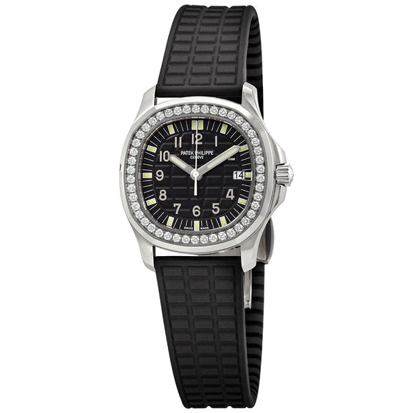 Patek Philippe Aquanaut Black Dial Black Rubber Ladies Watch #5067A-001 - Watches of America