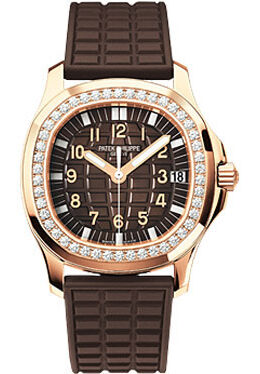Patek Philippe Aquanaut Luce 18kt Rose Gold Diamond Case Automatic Ladies Watch #5068R - Watches of America