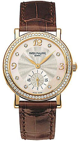 Patek Philippe Calatrava 18kt Yellow Gold Diamond Ladies Watch #4959J - Watches of America