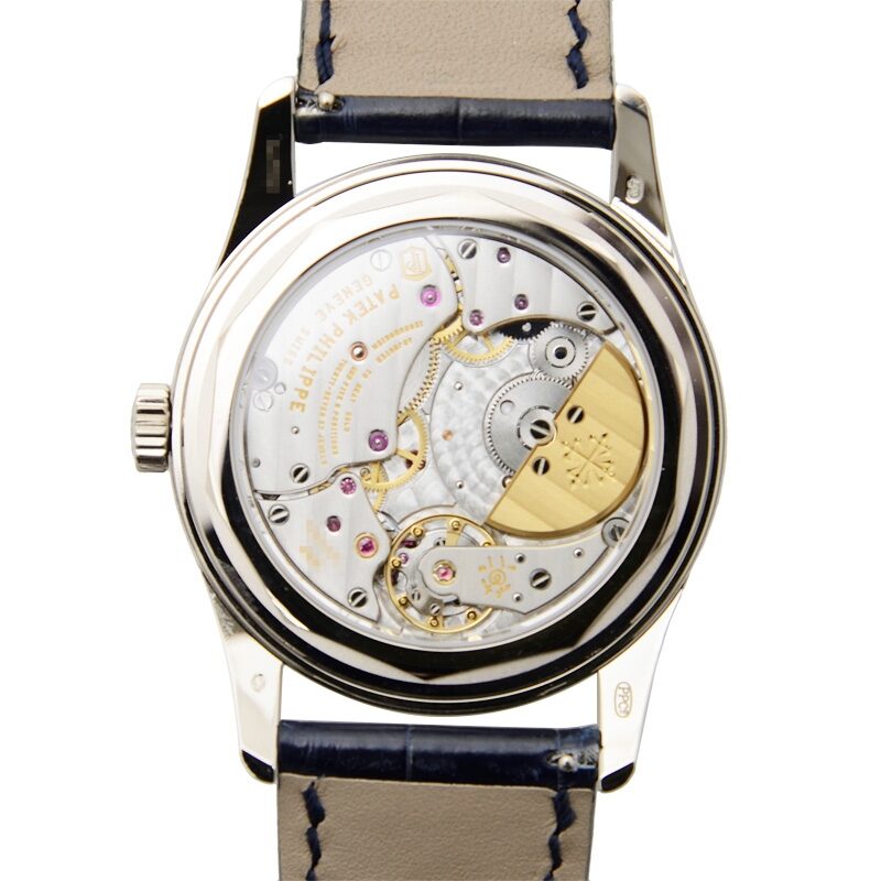 Patek Philippe Calatrava Automatic Blue Dial 18kt White Gold Men's Watch #6000G-012 - Watches of America #3