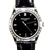 Patek Philippe Calatrava Automatic Diamond Black Dial Unisex Watch #5298P-012 - Watches of America #2