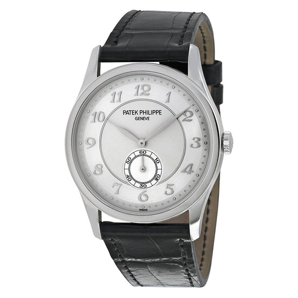 Patek Philippe Calatrava Automatic Silver Grey Dial Platinum Men's Watch #5196P-001 - Watches of America