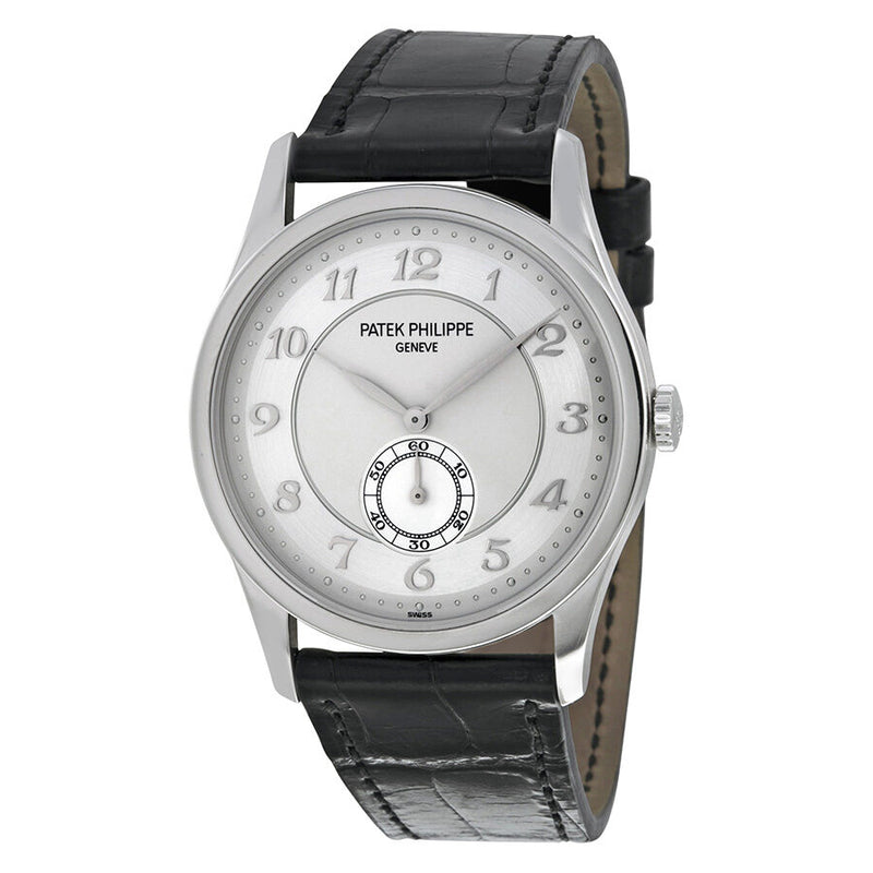 Patek Philippe Calatrava Automatic Silver Grey Dial Platinum Men's Watch #5196P-001 - Watches of America