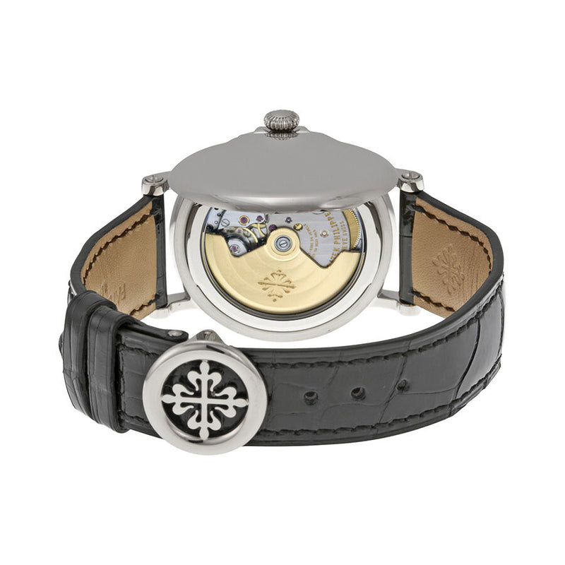 Patek Philippe Calatrava Automatic White Dial Black Leather Men's Watch #5153G-010 - Watches of America #4
