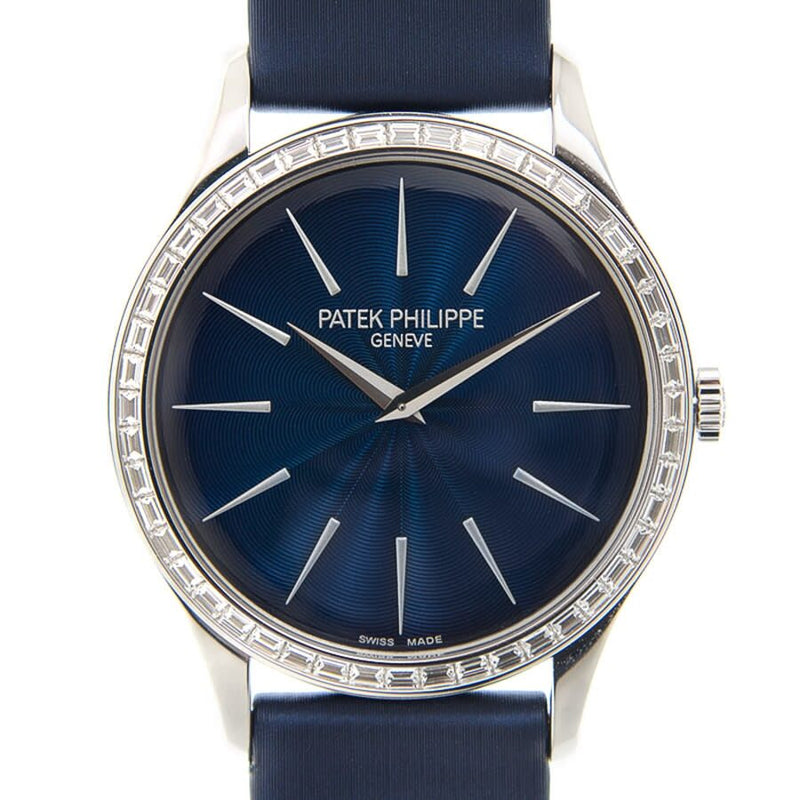 Patek Philippe Calatrava 18kt White Gold Night Blue Dial Ladies Hand Wound Watch #4897/300G-001 - Watches of America #2