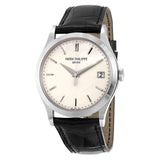 Patek Philippe Calatrava Opaline White Dial 18kt White Gold Men's Watch #5296G-010 - Watches of America