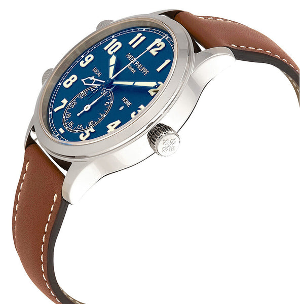 Patek Philippe Calatrava Pilot Travel Time 18kt White Gold Automatic Men's Watch #5524G-001 - Watches of America #2