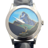 Patek Philippe Calatrava Rare Handcrafts Automatic Blue Dial Men's Watch #5089G-030 - Watches of America
