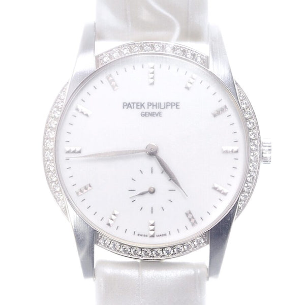 Patek Philippe Calatrava White Dial Watch #7122-200G-001 - Watches of America