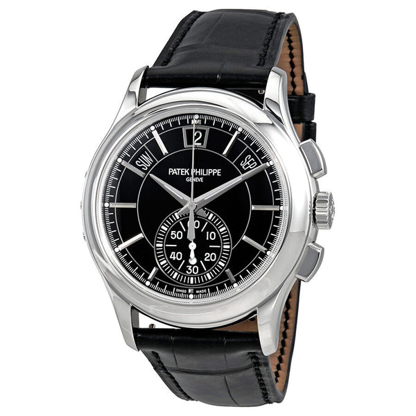 Patek Philippe Complications Black Dial Annual Calendar Platinum Men's Watch #5905P-010 - Watches of America