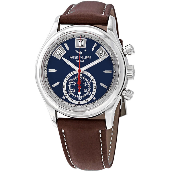 Patek Philippe Complications Chronograph Automatic Blue Dial Men's Watch 5960-01G#5960/01G - Watches of America