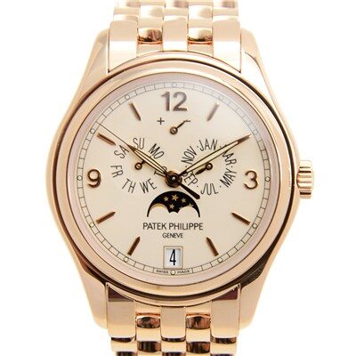 Patek Philippe Complications Cream Dial Men's 18K Rose Gold Watch #5146/1R-001 - Watches of America