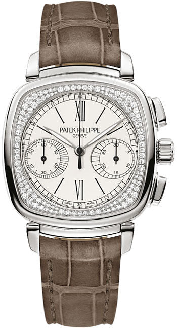 Patek Philippe Complications Mechanical Silver Dial Ladies Watch #7071G-001 - Watches of America
