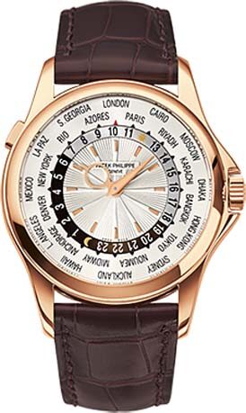 Patek Philippe Complications Mechanical Silver Dial Leather Men's Watch #5130R-018 - Watches of America