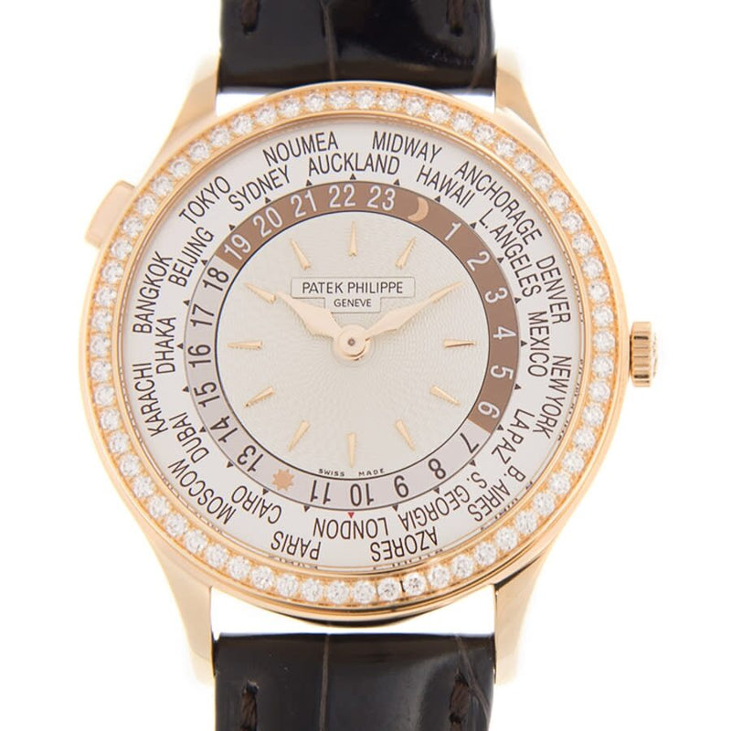 Patek Philippe Complications GMT Diamond Ivory Dial Ladies Watch #7130R-013 - Watches of America #2