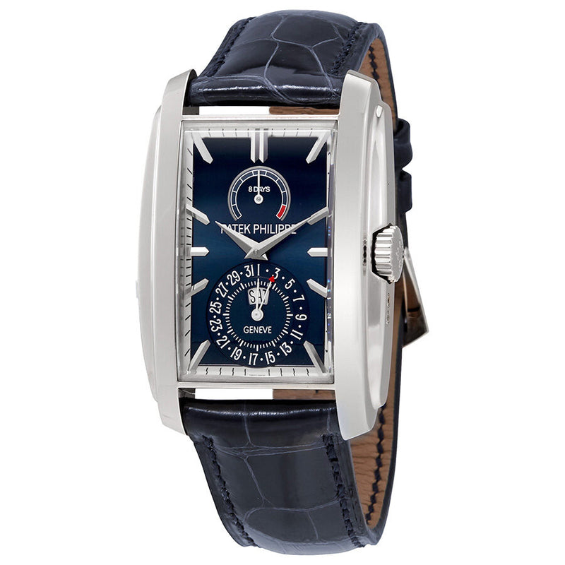 Patek Philippe Gondolo Matte Blue Dial 18kt White Gold Men's Watch #5200G-001 - Watches of America