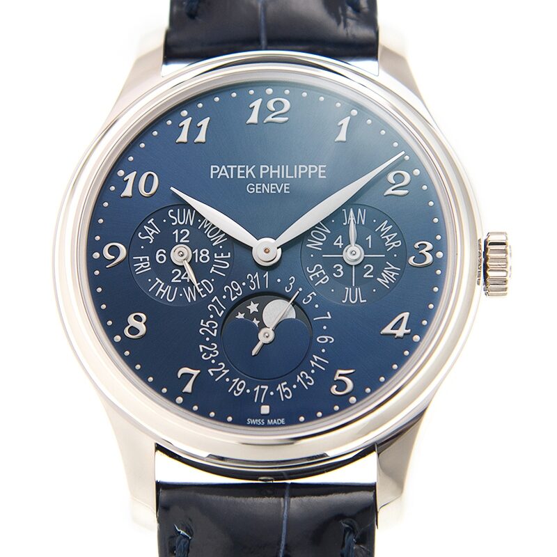 Patek Philippe Grand Complication Royal Blue Sunburst Dial Men's 18 Carat White Gold Watch #5327G - Watches of America