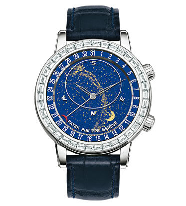 Patek Philippe Grand Complications Celestial 18K White Gold Diamond Men's Watch #6104G-001 - Watches of America