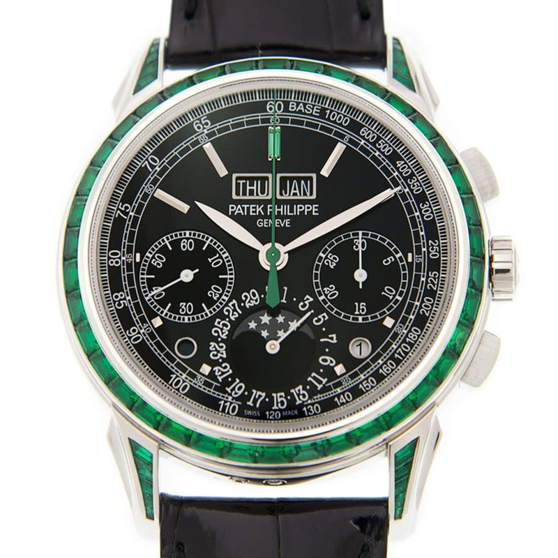 Patek Philippe Grand Complications Chronograph Diamond Black Dial Men's Watch #5271-13P-001 - Watches of America