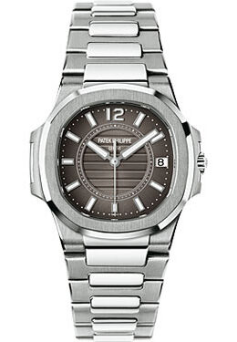 Patek Philippe Grey Dial 18kt White Gold Ladies Watch 7011-1G-010#7011/1G-010 - Watches of America