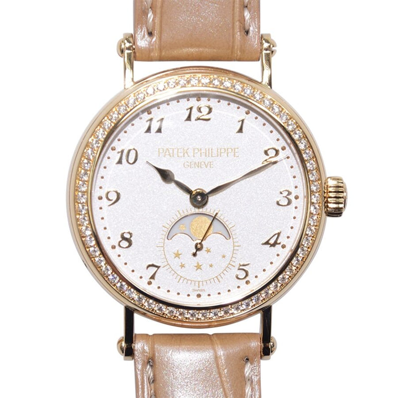 Patek Philippe Hand Wind Diamond White Dial Watch #7121J-001 - Watches of America
